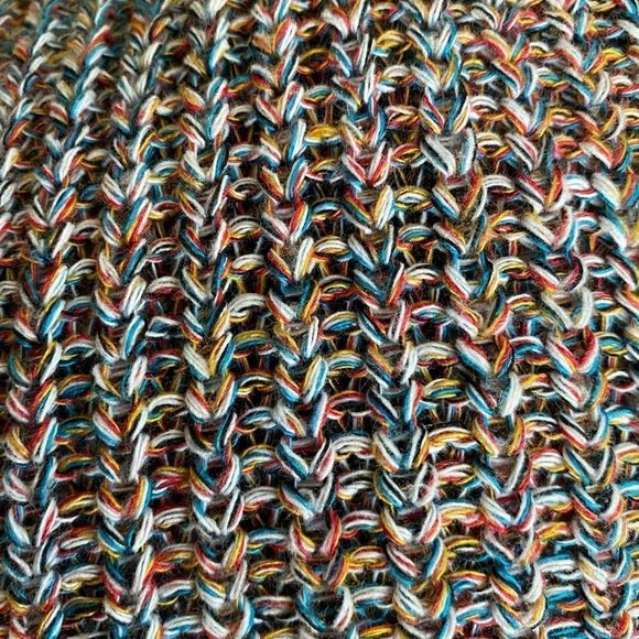 Express Multicolor Knit Twist Keyhole Back Sweater ** EUC ** - Picture 4 of 5